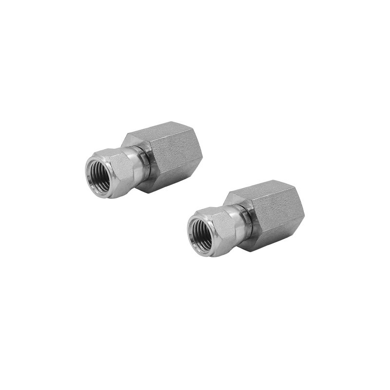 BEITERSTOE 2Pack 65060404 Hydraulic Hose Adapter Fitting 14 Female NPT 14 Female JIC Swivel Straight Pipe Joints Tube Connector Carbon Steel - Image 2
