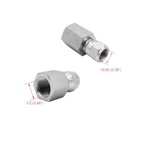 BEITERSTOE 2Pack 65060404 Hydraulic Hose Adapter Fitting 14 Female NPT 14 Female JIC Swivel Straight Pipe Joints Tube Connector Carbon Steel - Image 3