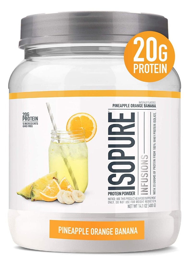 Isopure Infusions بروتين معزول بنكهة الأناناس والبرتقال والموز 16 وجبة - Image 1