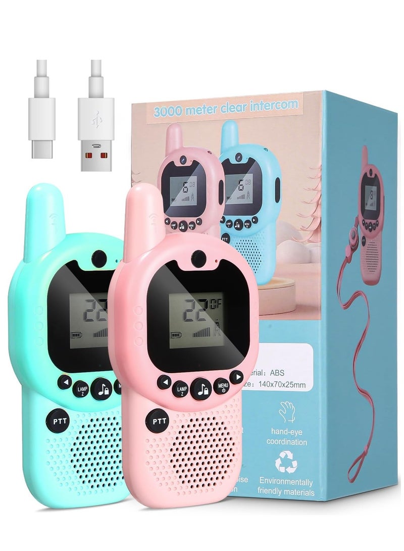 BlueFire Kids Walkie Talkie Set - 2 Pack Long-Distance Two-Way Radios for Children (Blue & Pink) | Perfect Gift for Boys & Girls | Outdoor, Travel & Family Fun | Easy-to-Use Toy Walkie Talkies with Lanyard - Image 1