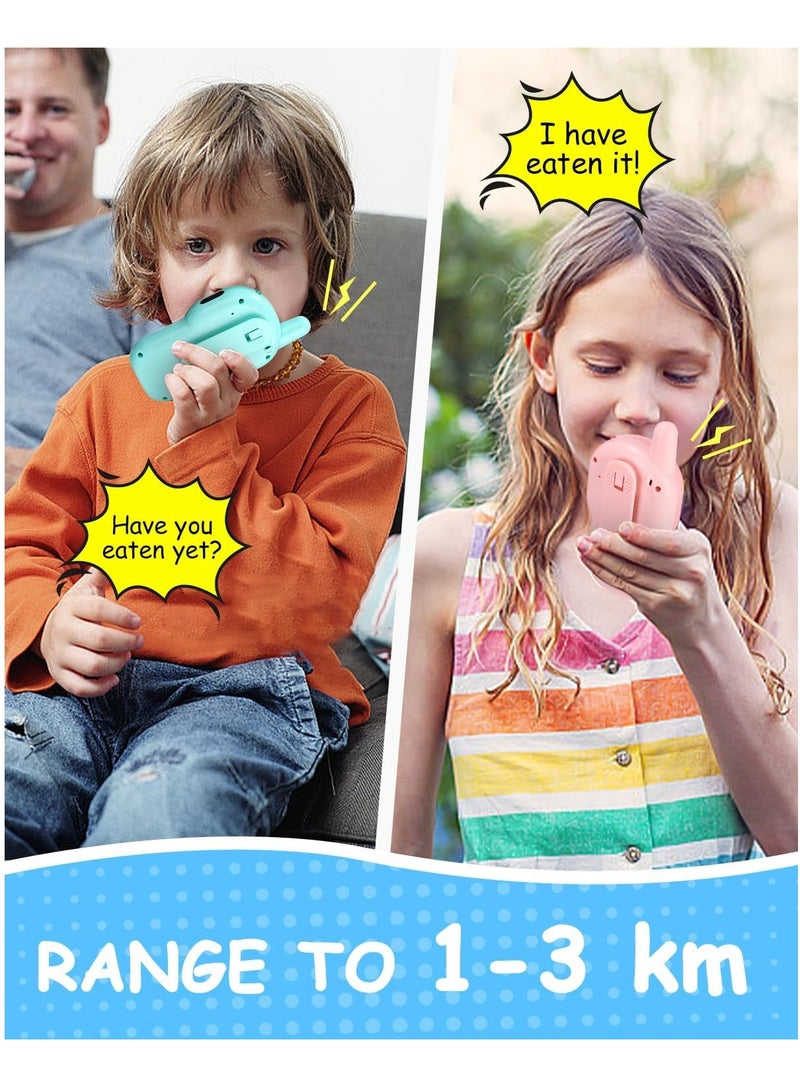 BlueFire Kids Walkie Talkie Set - 2 Pack Long-Distance Two-Way Radios for Children (Blue & Pink) | Perfect Gift for Boys & Girls | Outdoor, Travel & Family Fun | Easy-to-Use Toy Walkie Talkies with Lanyard - Image 3