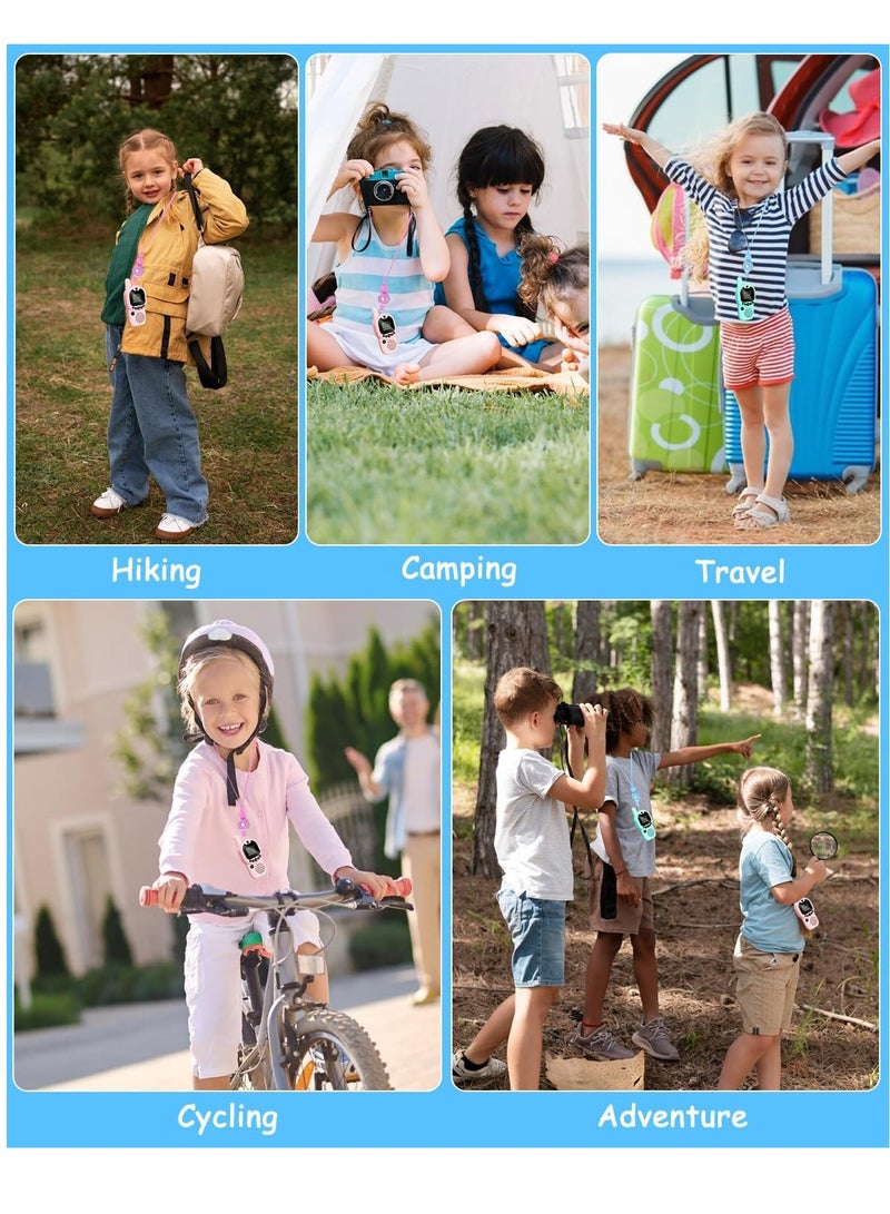 BlueFire Kids Walkie Talkie Set - 2 Pack Long-Distance Two-Way Radios for Children (Blue & Pink) | Perfect Gift for Boys & Girls | Outdoor, Travel & Family Fun | Easy-to-Use Toy Walkie Talkies with Lanyard - Image 4