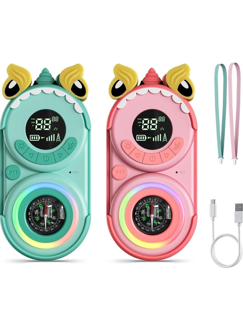 BlueFire Walky Talkiy for Kids - 2 Pack Rechargeable Long Range Walky Talky with 24-Hour Battery Life, Built-in Compass & Clear Sound - Perfect Outdoor Toys & Gifts for Boys & Girls Ages 3-12 (Birthday, Christmas, Camping) - Image 1