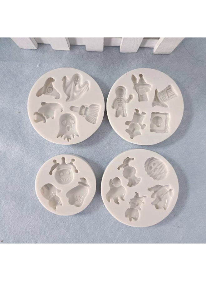 2024  Series Ghost Pumpkin Skull Cake Decorative Flip Sugar Chocolate Silicone Mold-Color:MM-2577-55 - Image 4