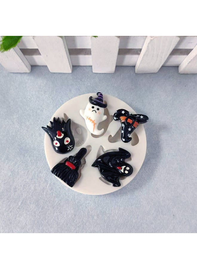 2024  Series Ghost Pumpkin Skull Cake Decorative Flip Sugar Chocolate Silicone Mold-Color:MM-2577-55 - Image 1