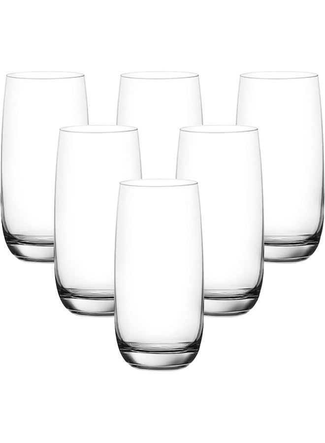 Ocean Iris Hi Ball Glass, Set Of 6, 370 Ml, Highball Glass, Tall Glass, Beverage Glass, Long Drink Glass, Water Glass, Juice Glass - Image 2
