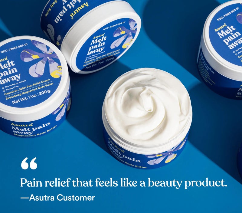 ASUTRA Melt Pain Away Topical Magnesium Cream for Pain Relief with Soothing Capsaicin for Leg Cramps & Muscle Soreness - Image 3
