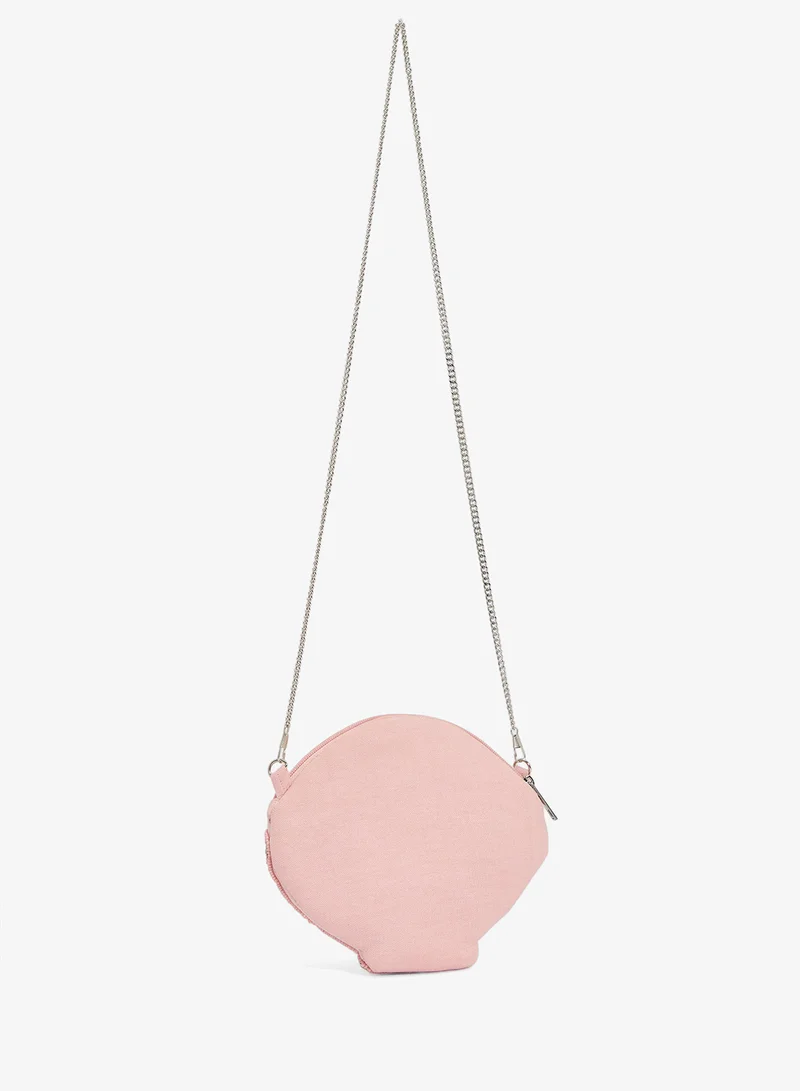 Namshi X Embroidered Beaded Seashell Clutch