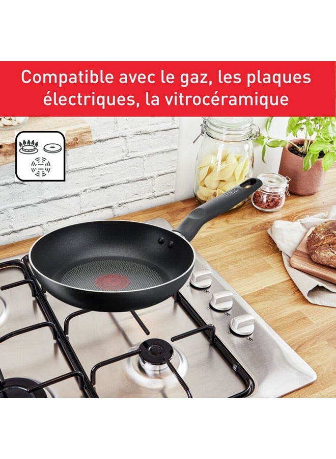 Tefal Super Cook 9 pc set frypan 24 cm wokpan 28 cm stewpots 22/24 cm spoon slotted spoon slotted spatula B459S984 Black - Image 5