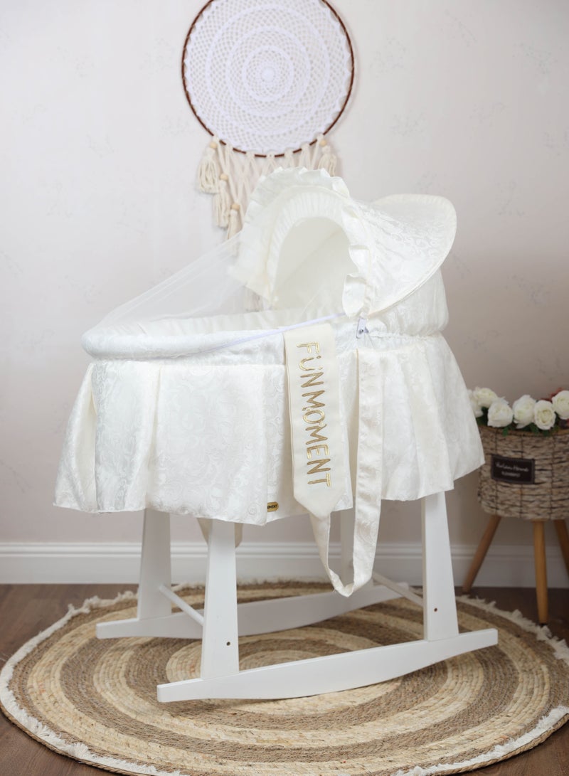 FUN MOMENT Moses basket bed with white vibrator holder  - Image 1