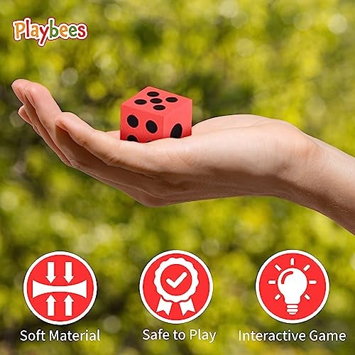Playbees Big Foam Dice Set 48Pack Jumbo and Colorful Dice for Kids Ideal for Boosting Math Skil in The Classroom Great Gifts and Party Fun - Image 5