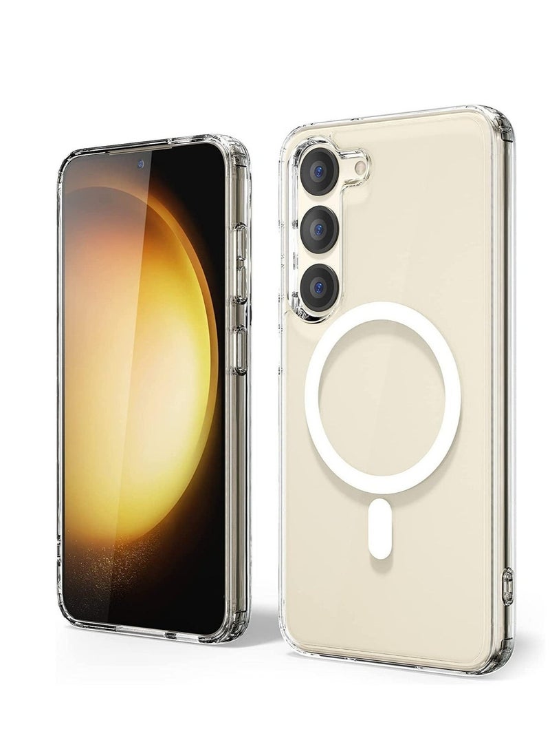 ELTRAZONE ELTRAZONE Cover Compatible with Samsung Galaxy S23 Plus Clear Case, Magnetic [Support Magsafe Charger] Cute Case for Men & Women,Shockproof Hard Back