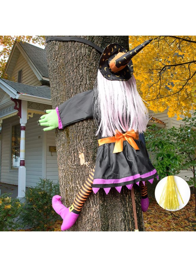 Loquat Hot Sale  Witch Crash Tree Decoration Tree Holding Ghost Tree Climbing Witch  Garden Layout Props Tree Climbing Ghost-Color:Lotus Root Color - Image 2