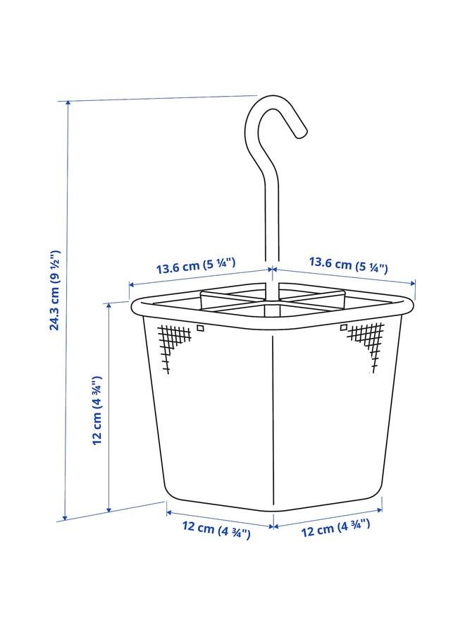 زبون حامل أدوات المائدة، أنثراسايت، 12×12 سم - Image 3