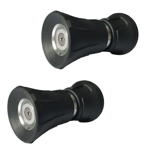 Nakcase 2 Pack Heavy Duty Fireman Style Hose Nozzle Fits All Standard Garden Hoses High Pressure Sprayer Nozzle to Wash Your Car or Water Your Garden Leak Proof Black - Image 1