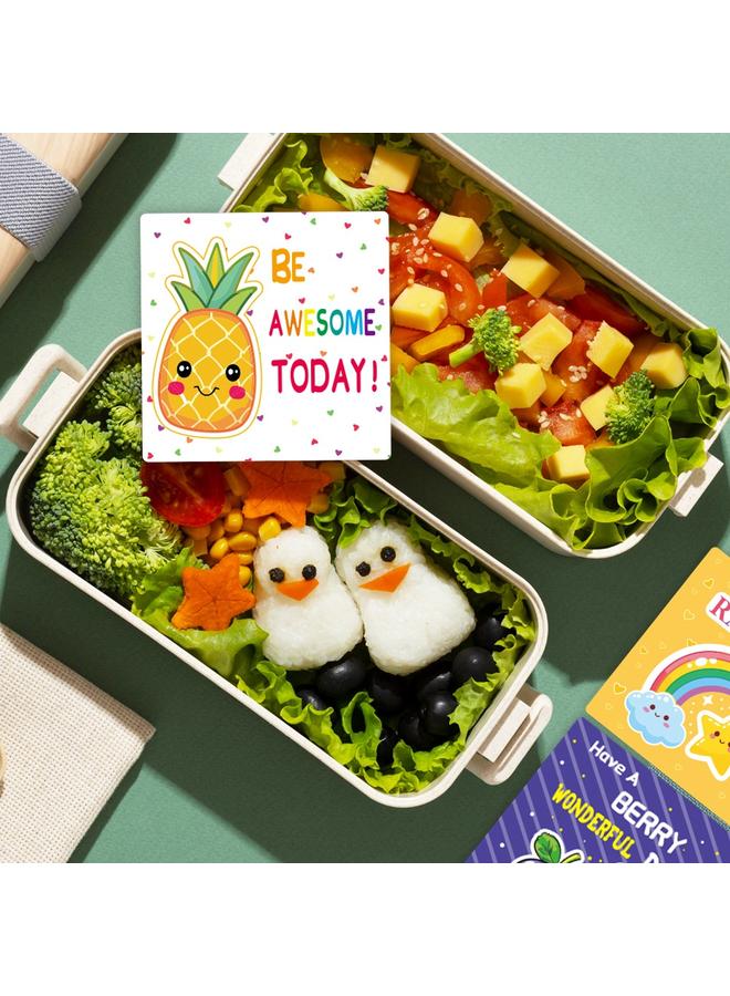 Bluejw Cross-border New Lunch Cards 60 Cute Cartoon Inspirational Note Cards For Students Writable Encourage Cards In English - Image 5