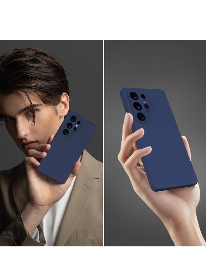 Compatible with Samsung Galaxy S25 Ultra Case, Liquid Silicone Upgrade [Camera Protection] [Anti-Scratch Microfiber Lining] Slim Soft Touch Gel Rubber Shockproof Phone Case, Dark Blue - Image 5
