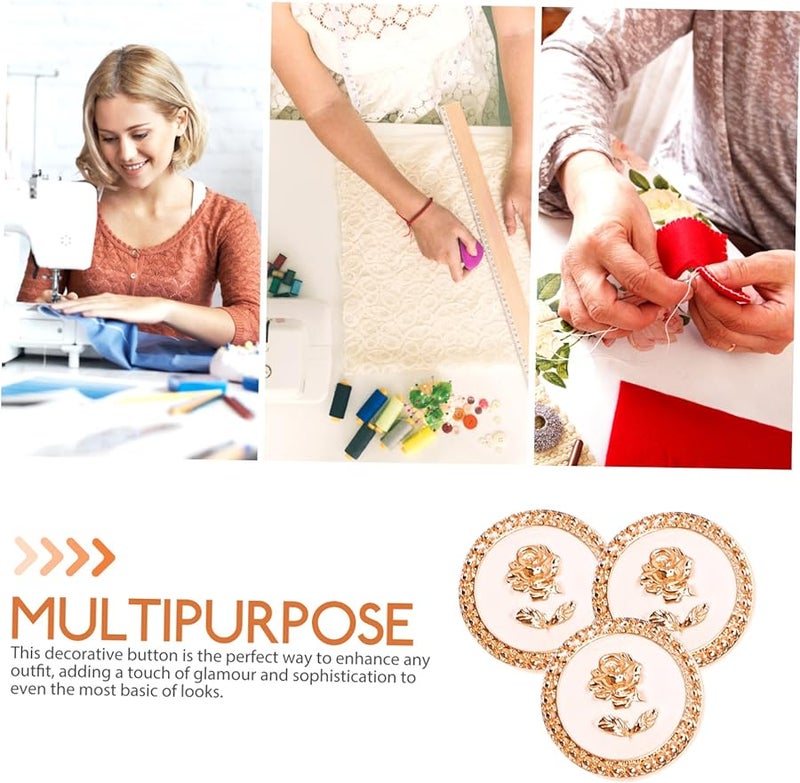 أزرار زخرفية كلاسيكية للسترات والمعاطف والبدلات 10 قطع إكسسوارات منقوشة - Image 4