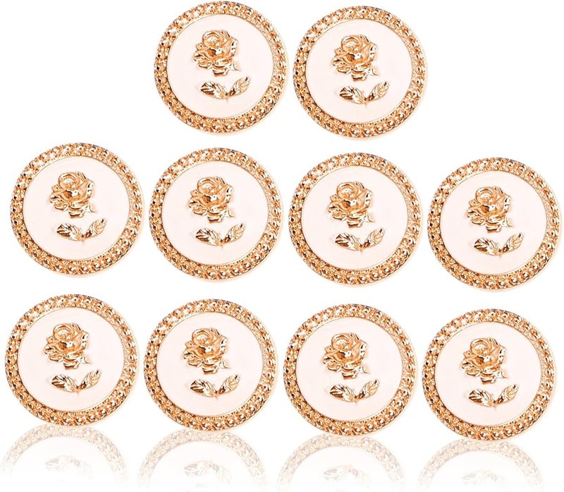 أزرار زخرفية كلاسيكية للسترات والمعاطف والبدلات 10 قطع إكسسوارات منقوشة - Image 2