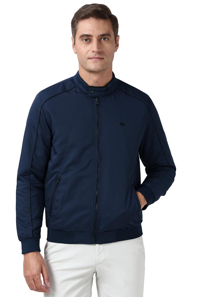 Peter England Men Navy Solid Casual Jacket - Image 1