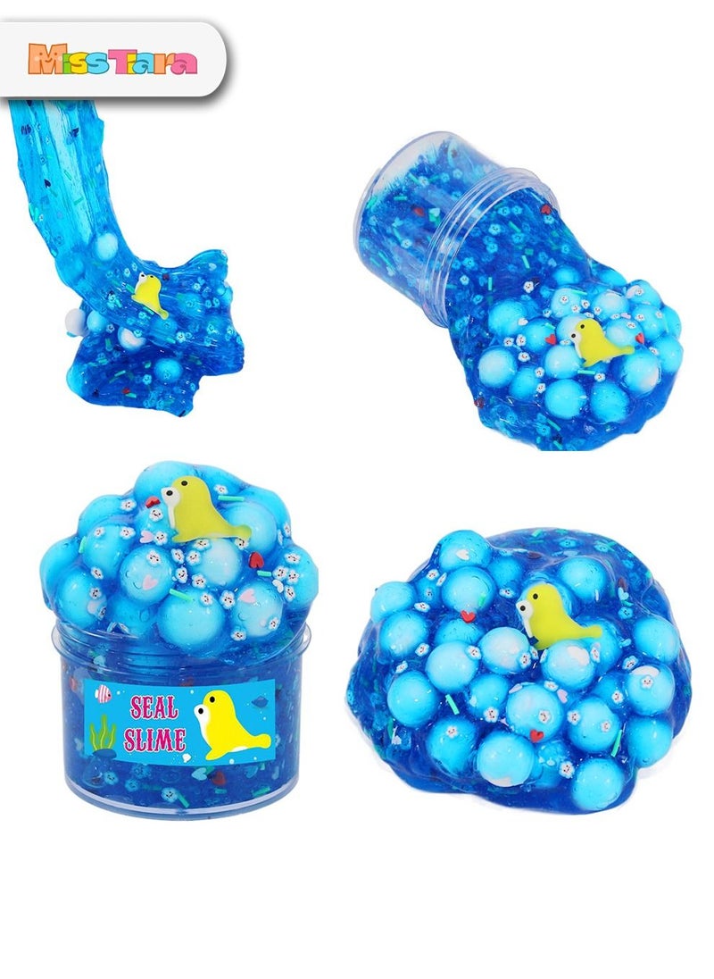 MissTiara 5 Pack Clear Slime Kit Crystal Clear Slime Set for Kids Party Favors Clear Slime Kit Soft Jelly Cube Clear Slime for Girls Boys  - Image 5