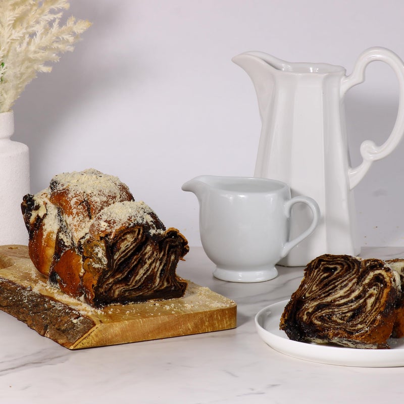 Chocolate Babka Bread | Hungarian Chocolate Babka Cake | Chocolate Cake | Baked Fresh Daily | Kosher, Dairy Free & Nut Free | 16 oz Stern’s Bakery - Image 2
