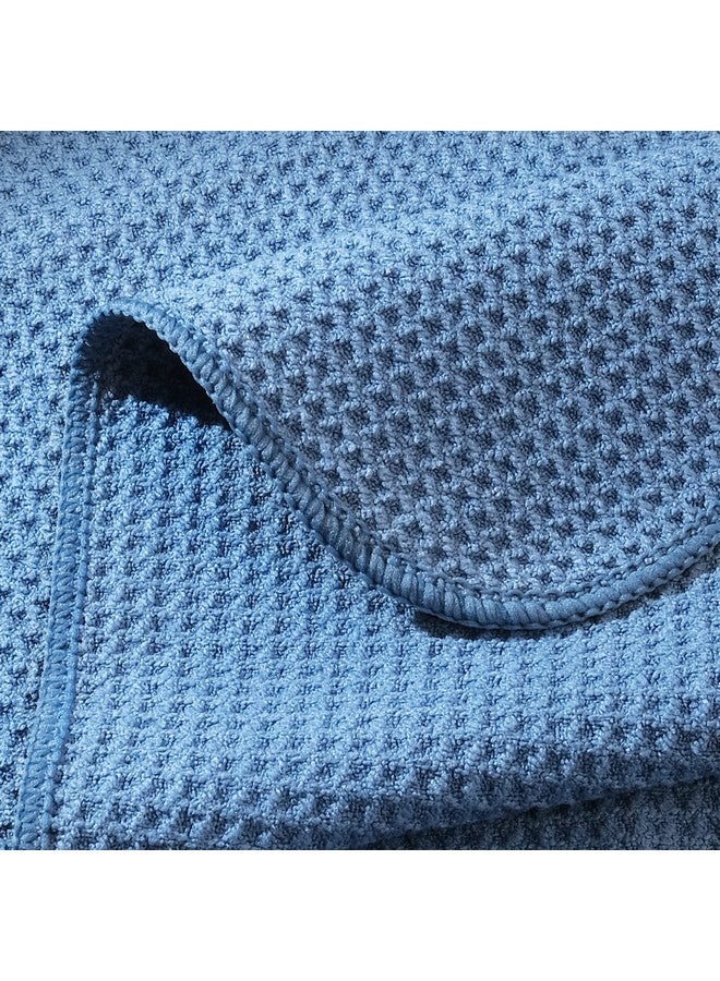 POLYTE Premium Microfiber Kitchen Dish Cloth Waffle Weave 12 Pack (12x12 in, Dark Blue, Gray, Off White) - Image 5