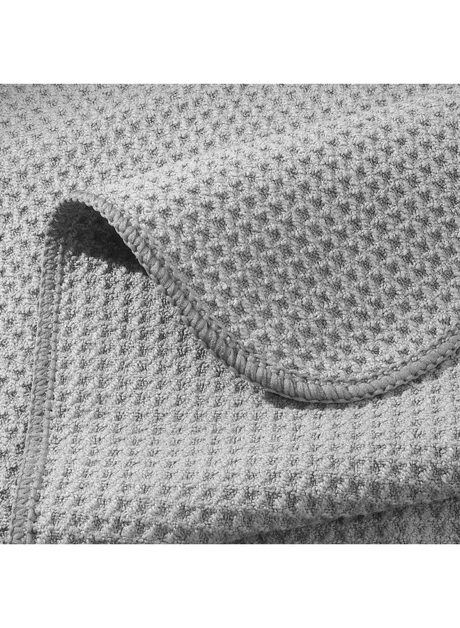 POLYTE Premium Microfiber Kitchen Dish Cloth Waffle Weave 12 Pack (12x12 in, Dark Blue, Gray, Off White) - Image 4