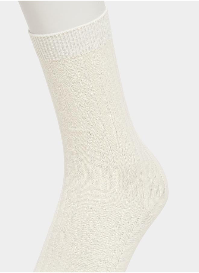 Set of 2 - Ribbed Socks