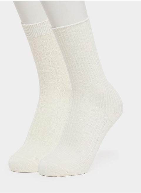 Set of 2 - Ribbed Socks