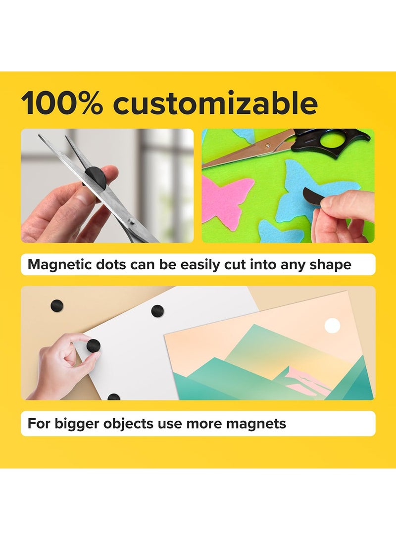 120 Pcs Magnetic Dots - Self Adhesive Magnet Dots (0.8" x 0.8") - Perfect for DIY, Art Projects, Whiteboards & Fridge - Flexible Sticky Magnets - Sheets is Alternative, Stickers, Strip, Magnetic Squares Dots  - Image 3