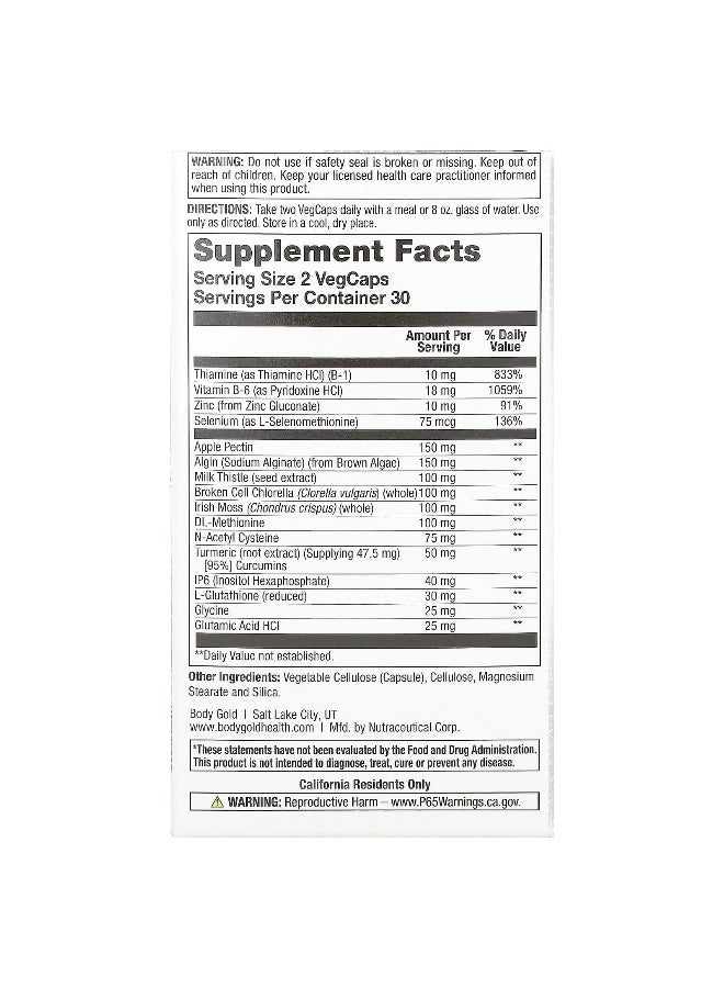 Body Gold BodyGold, Enviro Clenz, 60 VegCaps (Packaging may vary) - Image 2