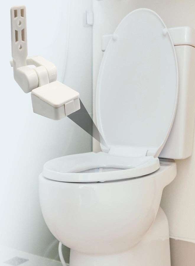 Luomorgo 1 Pair Plastic Toilet Seat Hinges, White Toilet Seat Hinges Replacement with Bolts, Nuts - Image 2