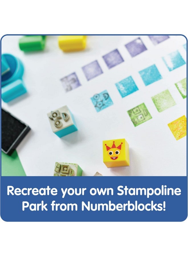 hand2mind hand2mind Numberblocks Stampoline Park Stamp Activity Set, 20 Stamps, 12 Washable Ink Pads, Number Toys, Kids Arts & Crafts, Preschool Math Toys, Toddler Learning Activities, Birthday Gifts for Kids  - Image 3