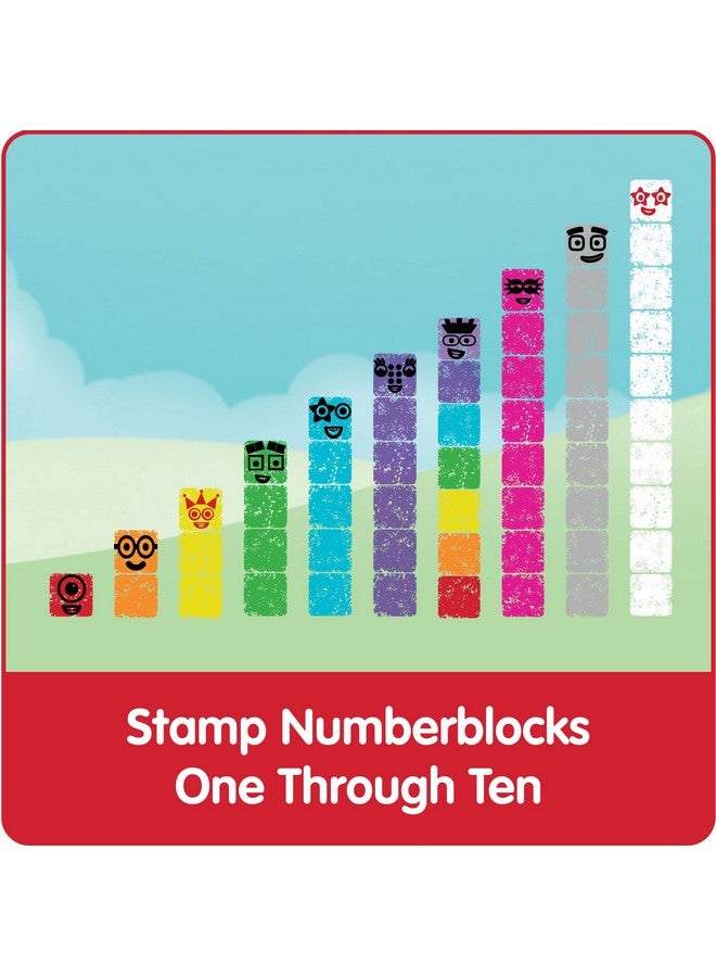 hand2mind hand2mind Numberblocks Stampoline Park Stamp Activity Set, 20 Stamps, 12 Washable Ink Pads, Number Toys, Kids Arts & Crafts, Preschool Math Toys, Toddler Learning Activities, Birthday Gifts for Kids  - Image 2