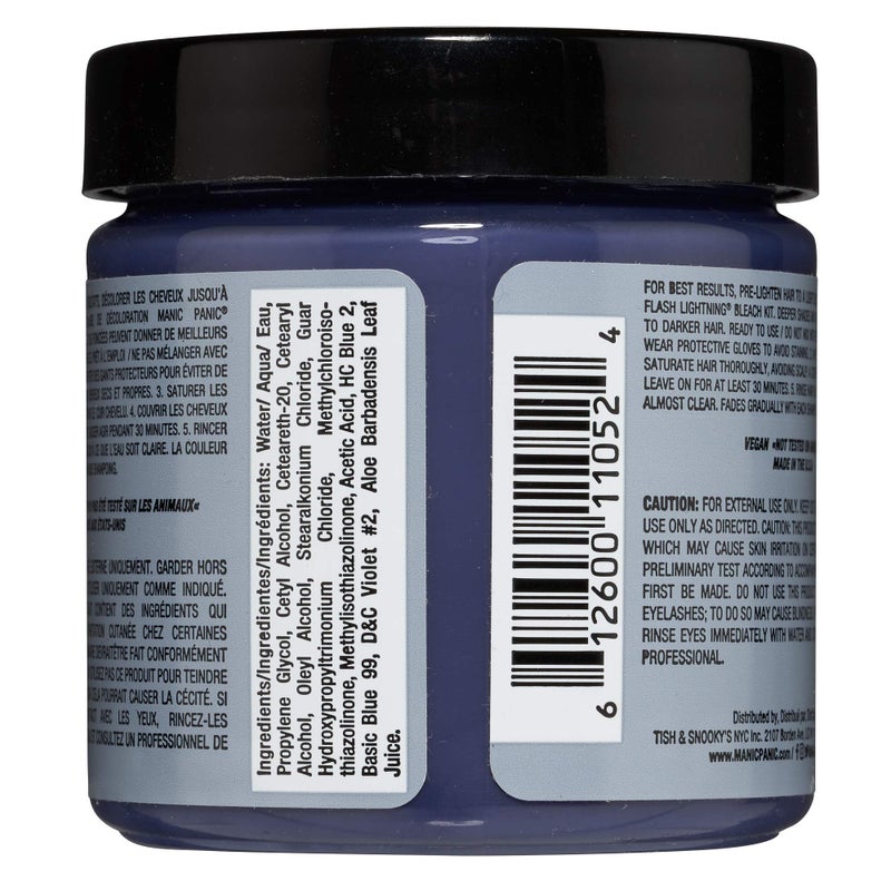 MANIC PANIC Classic Blue Steel Semi Permanent Hair Color - Cool Silver Hair Dye for Women & Men That Lasts 4-6 Weeks - Vegan, Ammonia & Cruelty-Free - Create & Mix Custom Shades (4oz) - Image 2