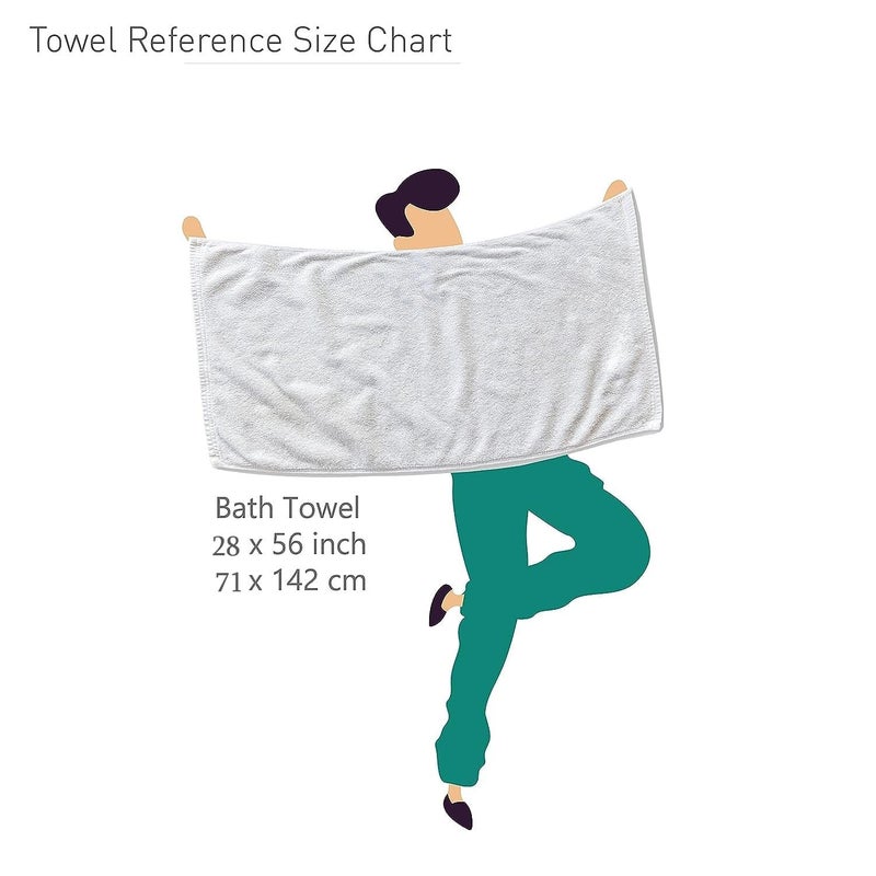 AYUS Luxury Hotel Collection Soft Fluffy Super Absorbent Colour White for Men Women Kids 500 GSM Contents 4 Pcs Large Bath Towel Size 28 X 58 in inches Made in India - Image 5