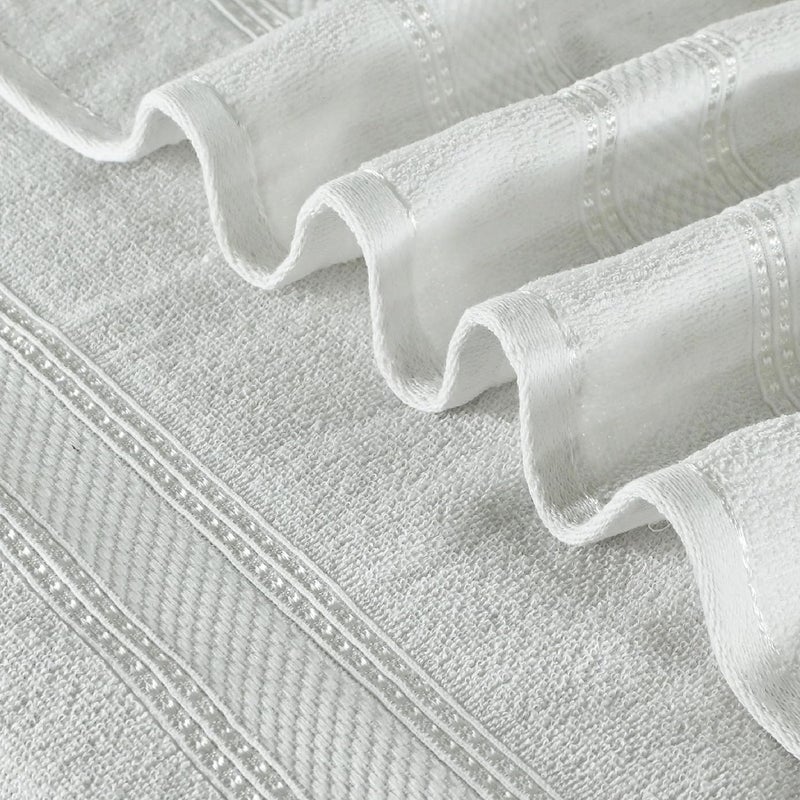 AYUS Luxury Hotel Collection Soft Fluffy Super Absorbent Colour White for Men Women Kids 500 GSM Contents 4 Pcs Large Bath Towel Size 28 X 58 in inches Made in India - Image 4