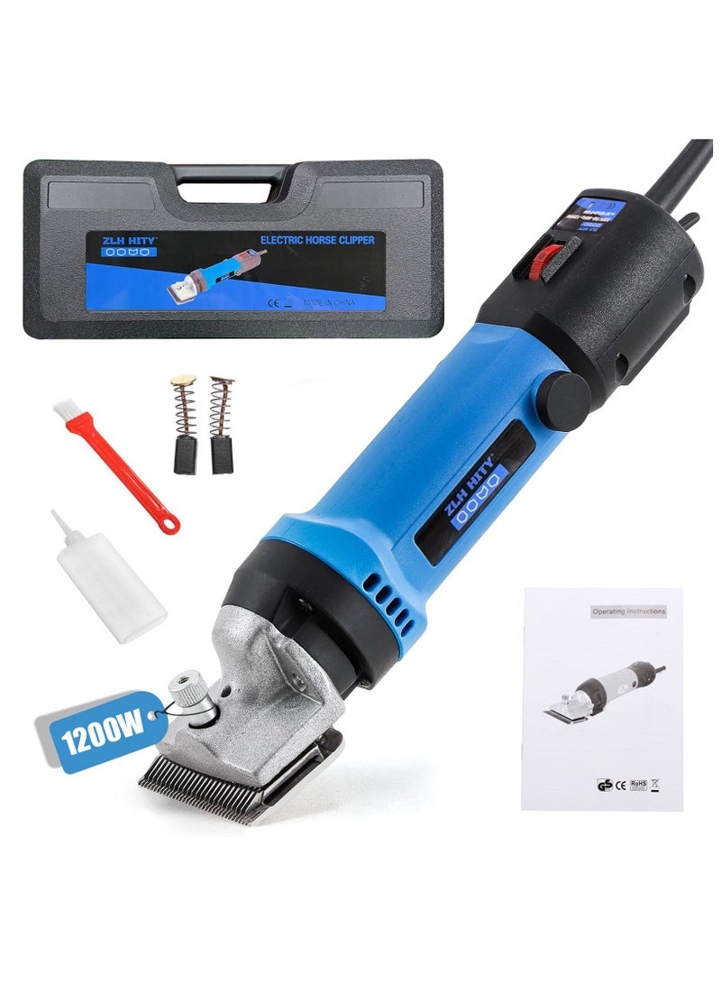 ZLH HITY Horse Clippers 1200W 3000RPM, Heavy Duty Horse Grooming Kit, Professional Livestock Clippers with 6 Speed Adjustable for Shaving Horse Pony Cattle Goat Large Dogs and Others - Image 1