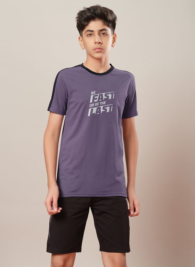 تكنوسبورت تيشيرت بياقة دائرية بتصميم كتل الألوان ومقاس عادي - Image 1