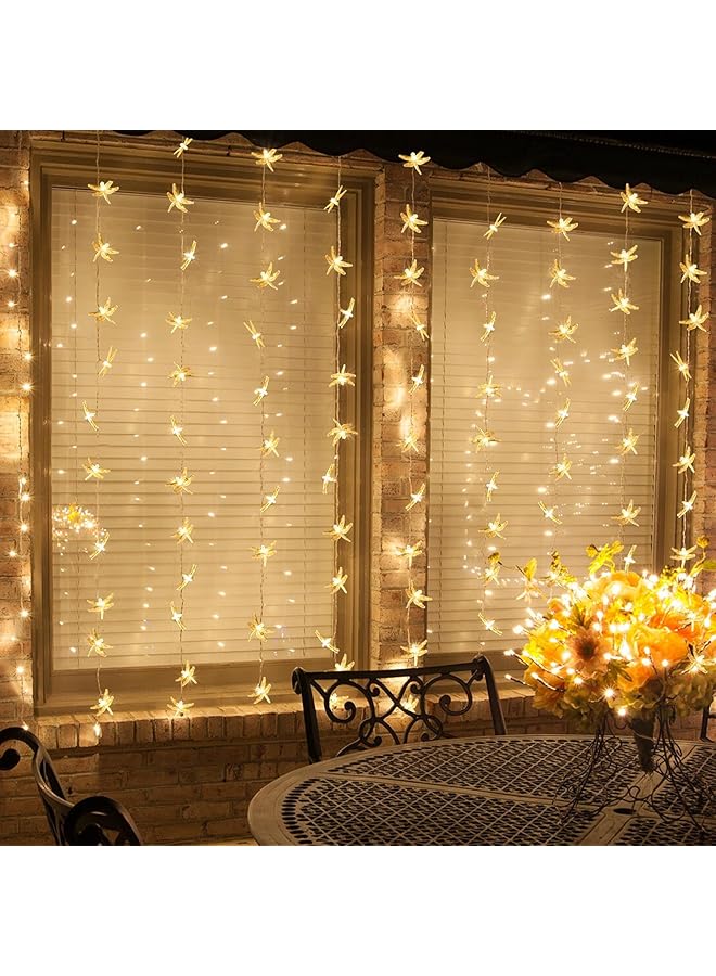 erorex Dragonfly Hanging Fairy String Lights 3M 10Ft 20Leds Battery Operated Dragonfly String Lights Dragonfly Lights Decorations For Indoor Outdoor Home Bedroom Fence Camping Birthday Party Warm White - Image 5