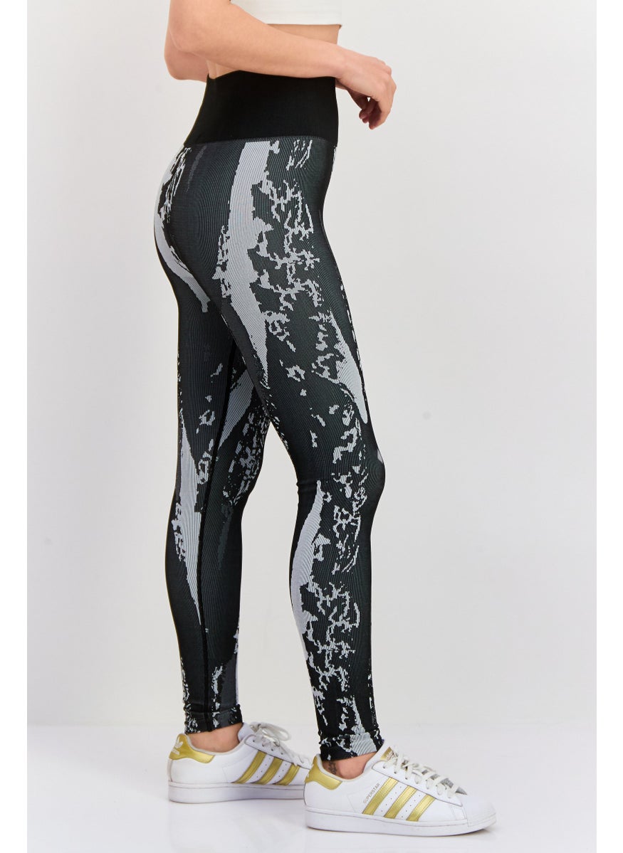 Tahari Sports - Women Sportswear Fit Seamless High Waist  Training Leggings, Black - Image 1