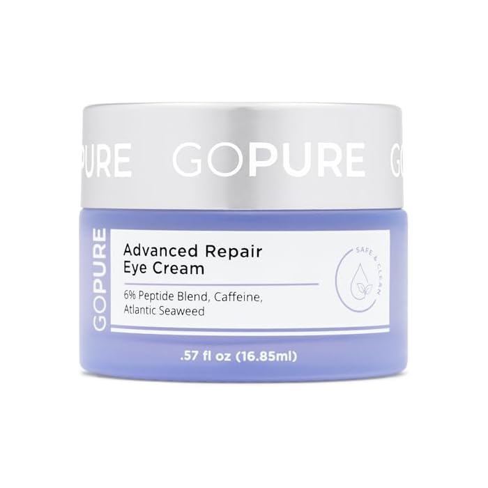 goPure Advanced Repair Eye Cream - Under Eye Cream for Puffiness, Bags, and Dark Circles, Visibly Improve the Look of Fine Lines, Wrinkles, and Crows Feet - 0.57 fl oz