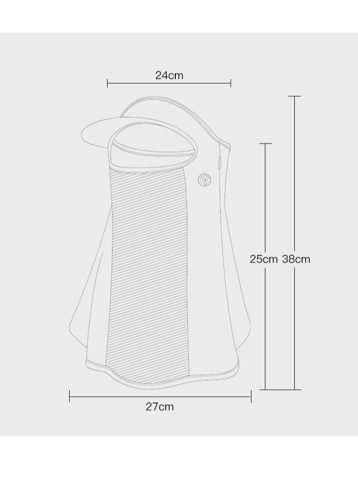 Generic Summer ice silk sunscreen mask, outdoor full-face sun hat, light and breathable facekini face towel, suitable for summer outdoor activities - lavender purple  - Image 5