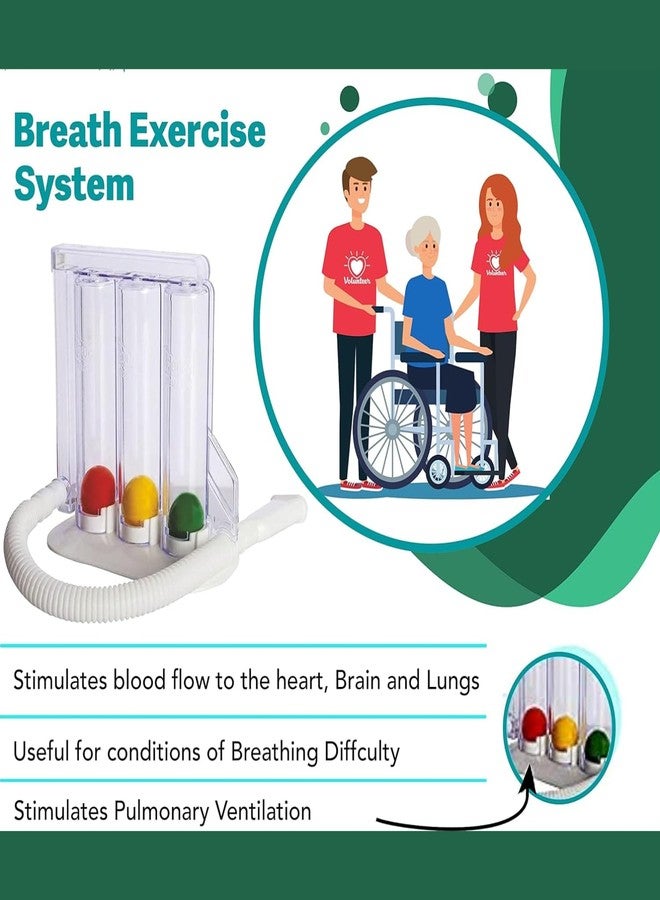 Rossify® Respirometer - BreathFull Breathing Exerciser - 3-Chamber Spirometer for Deep Breathwork & Lung Workout - Track Progress, Enhance Inhale/Exhale Balance, and Boost Lung Strength - Image 3