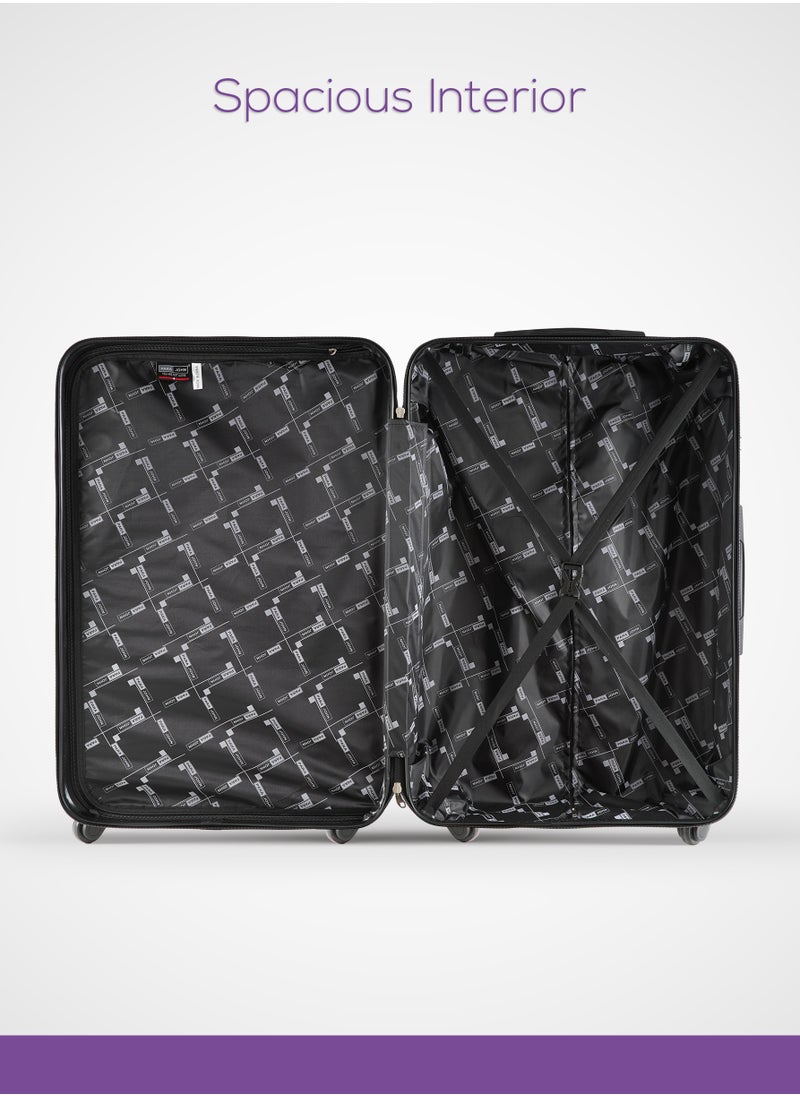 PARAJOHN Neto 3 Piece ABS Hardside Spinner Luggage Trolley Set 20/24/28 Inch Purple  - Image 5