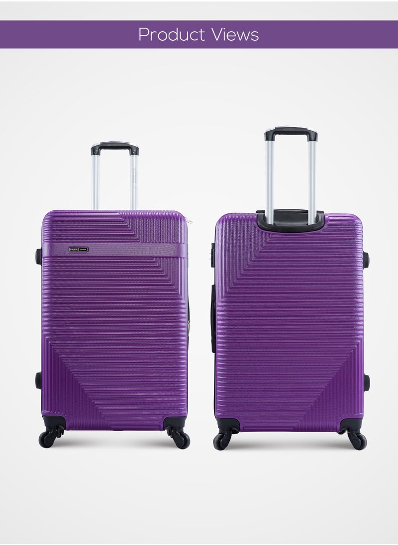 PARAJOHN Neto 3 Piece ABS Hardside Spinner Luggage Trolley Set 20/24/28 Inch Purple  - Image 2