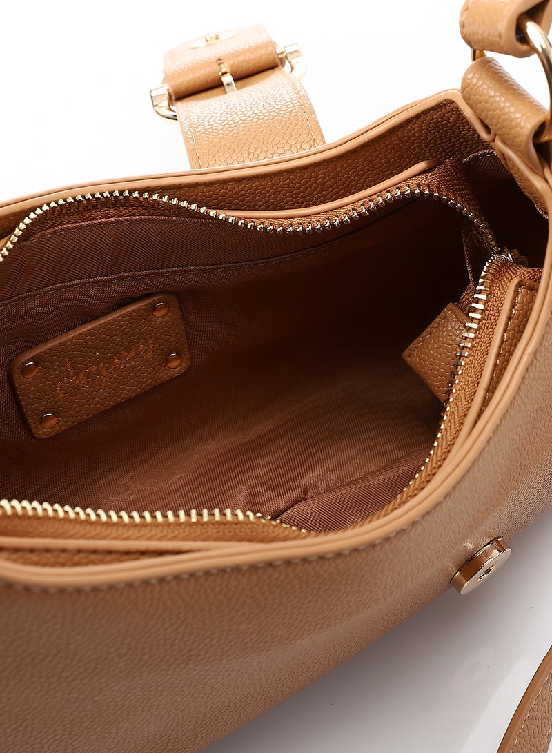 Dejavu Women's Crossbody Bag-OYE-DJTX-012-Camel - Image 4