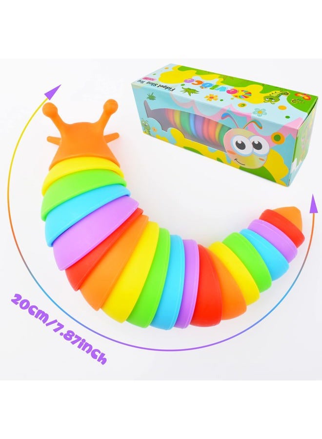 Cevioce Sensory Slug Fidget Toys - 6 Pcs Cute Autism Sensory Toys for Autistic Children & Kids Party Favors, Age 3+ - Image 3
