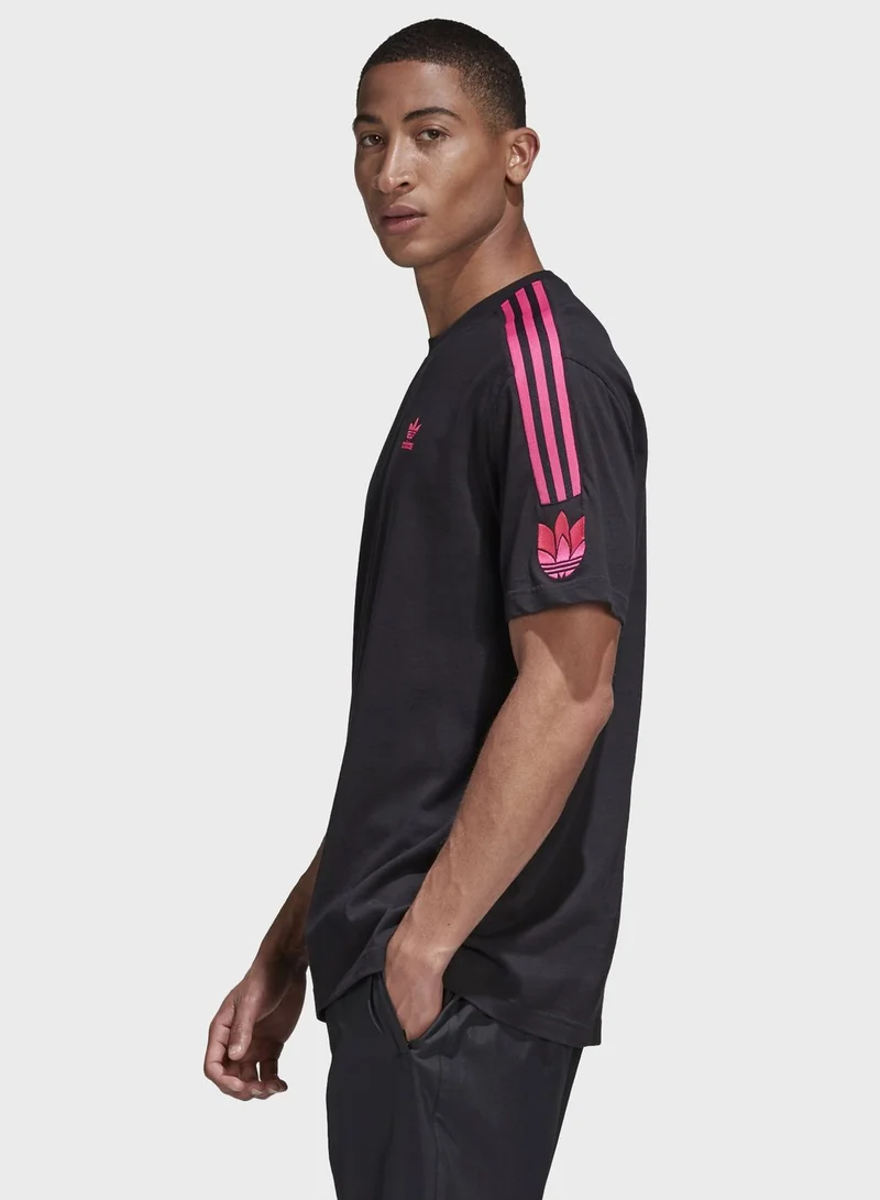 adidas Originals 3 Stripe 3D Trefoil T-Shirt